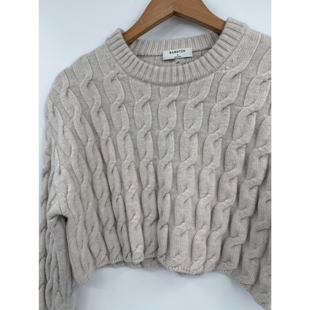 Aritzia Babaton Glory Merino Wool Sweater | Oatmeal | Small - Picture 5 of 9